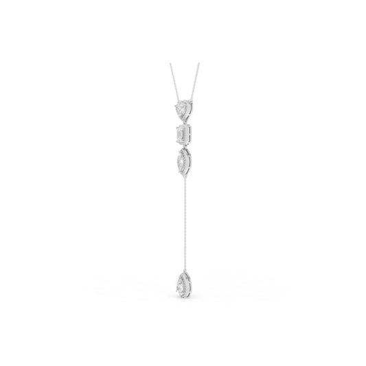 2.96 CTW 14K White Gold Diamond Lariat Necklace
