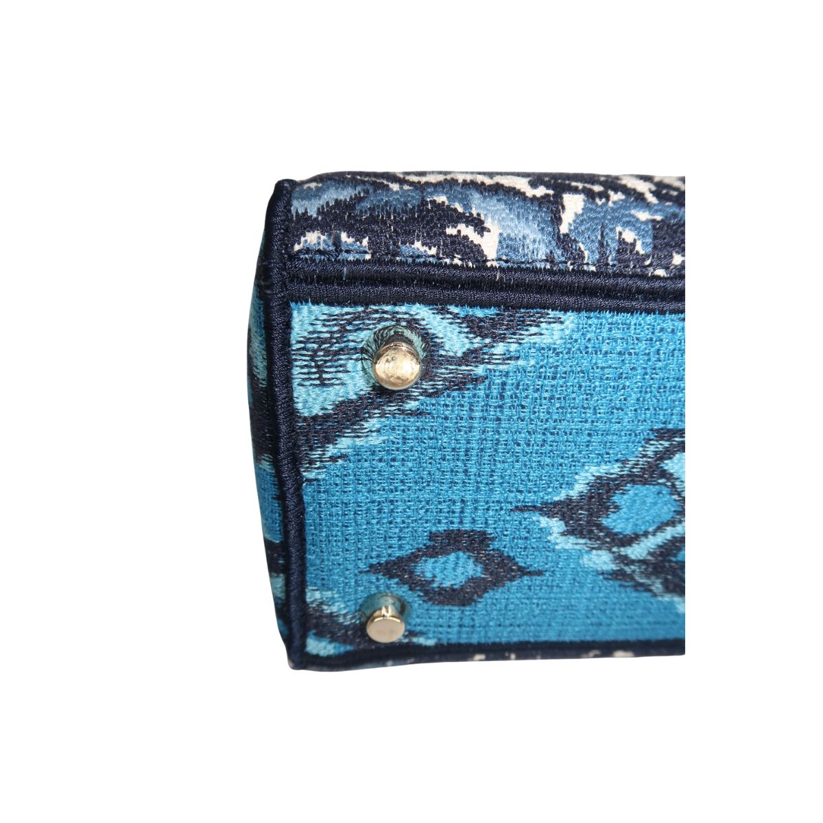 Christian Dior Canvas Embroidered Lady D-Lite Palm Tree Toile De Jouy Bag