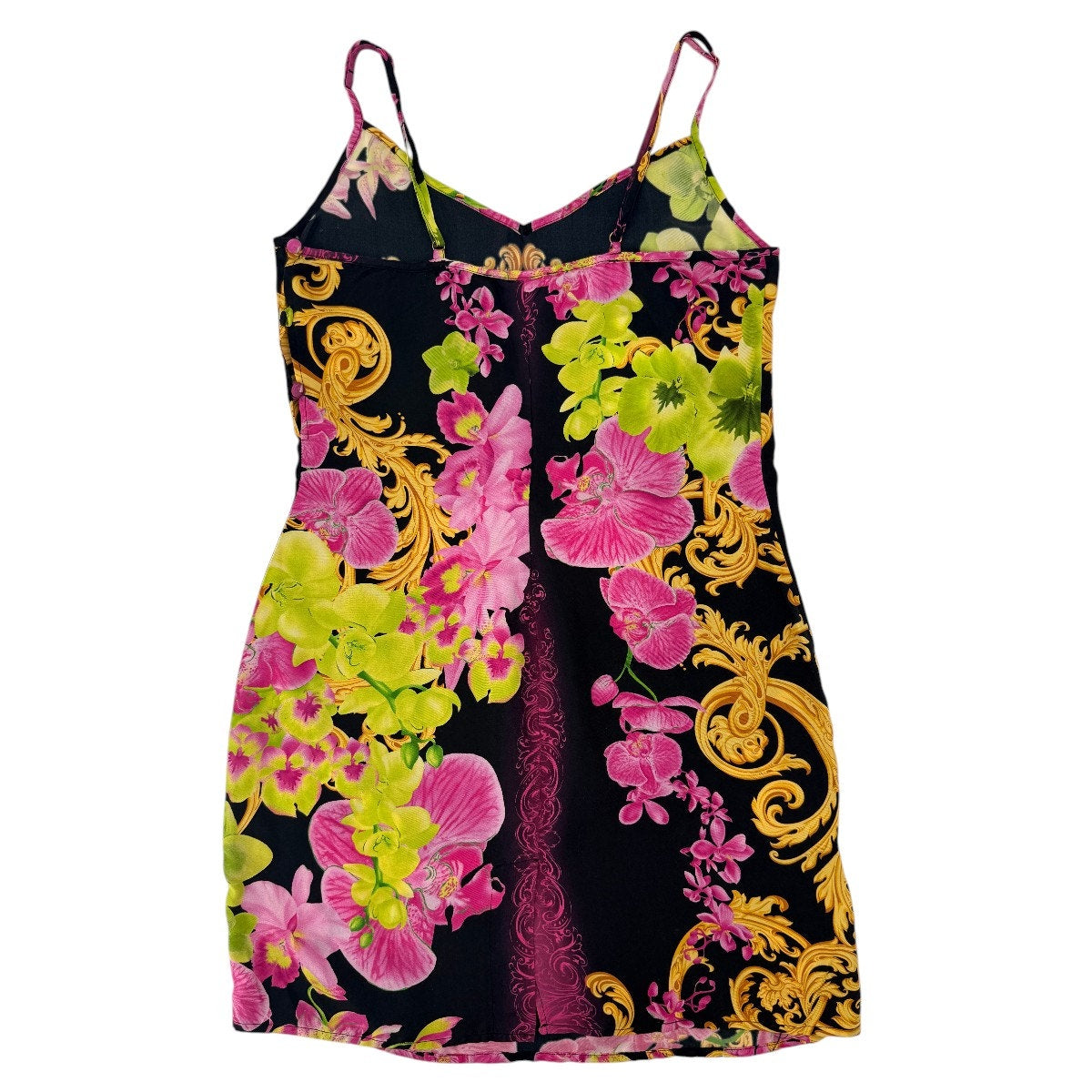 Versace Silk Floral Medusa Print Mini Tank Dress