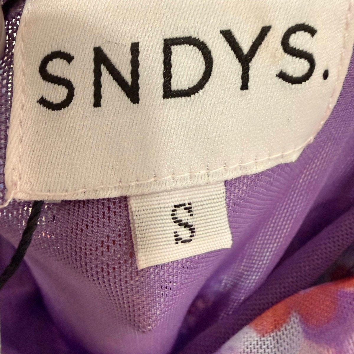 SNDYS Mesh Floral Print Naomi Strapless Mini Dress