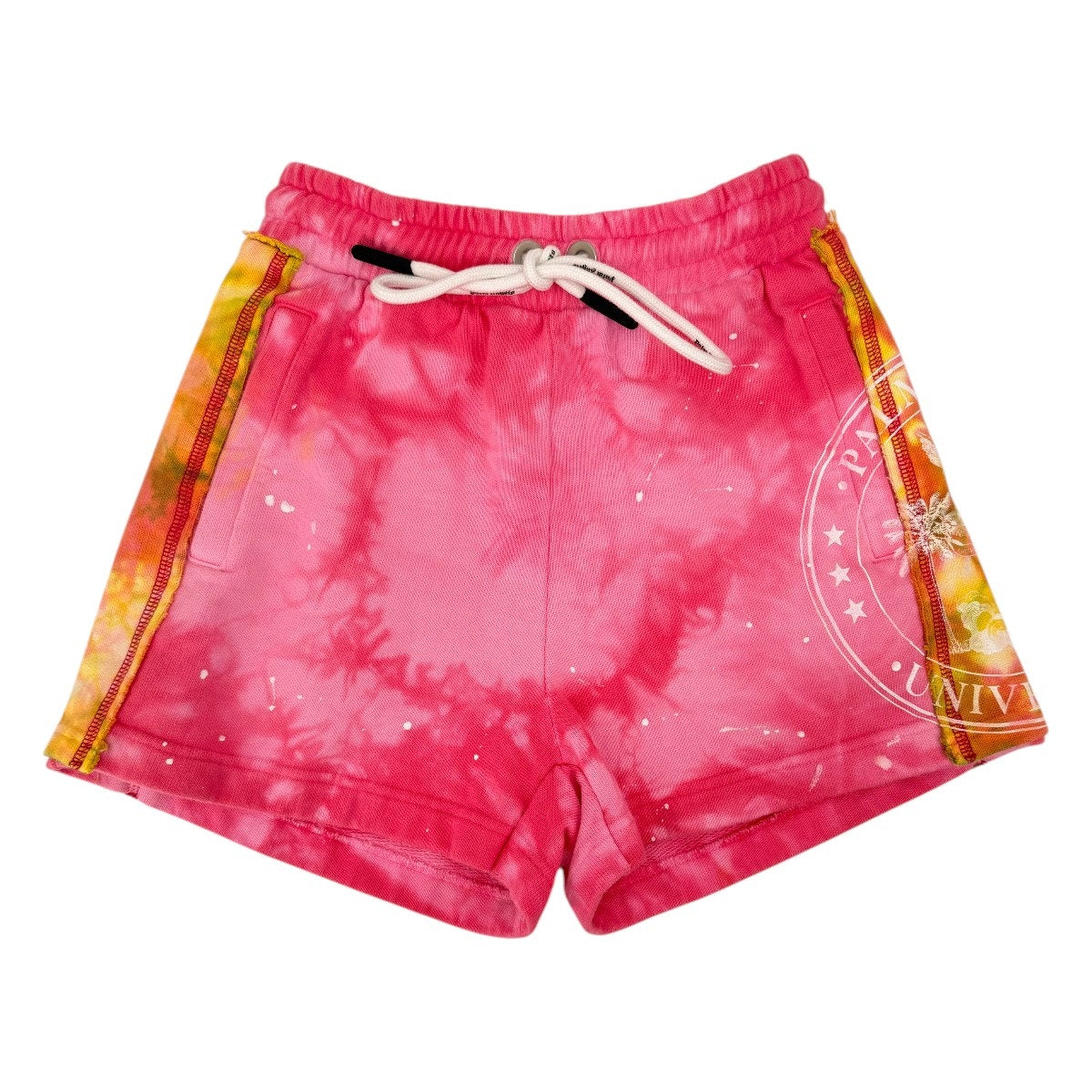 Palm Angels Cotton Tie-Dyed Logot Draw String Sweatshorts