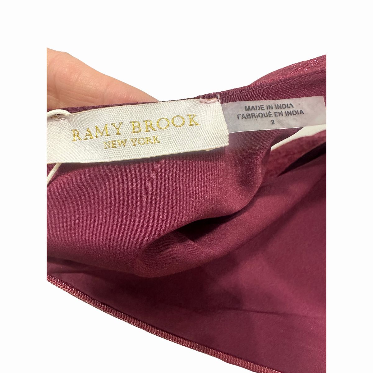 NWT Ramy Brook Netta V-Neck Sleeveless Mini Dress Rouge Women's Size 2