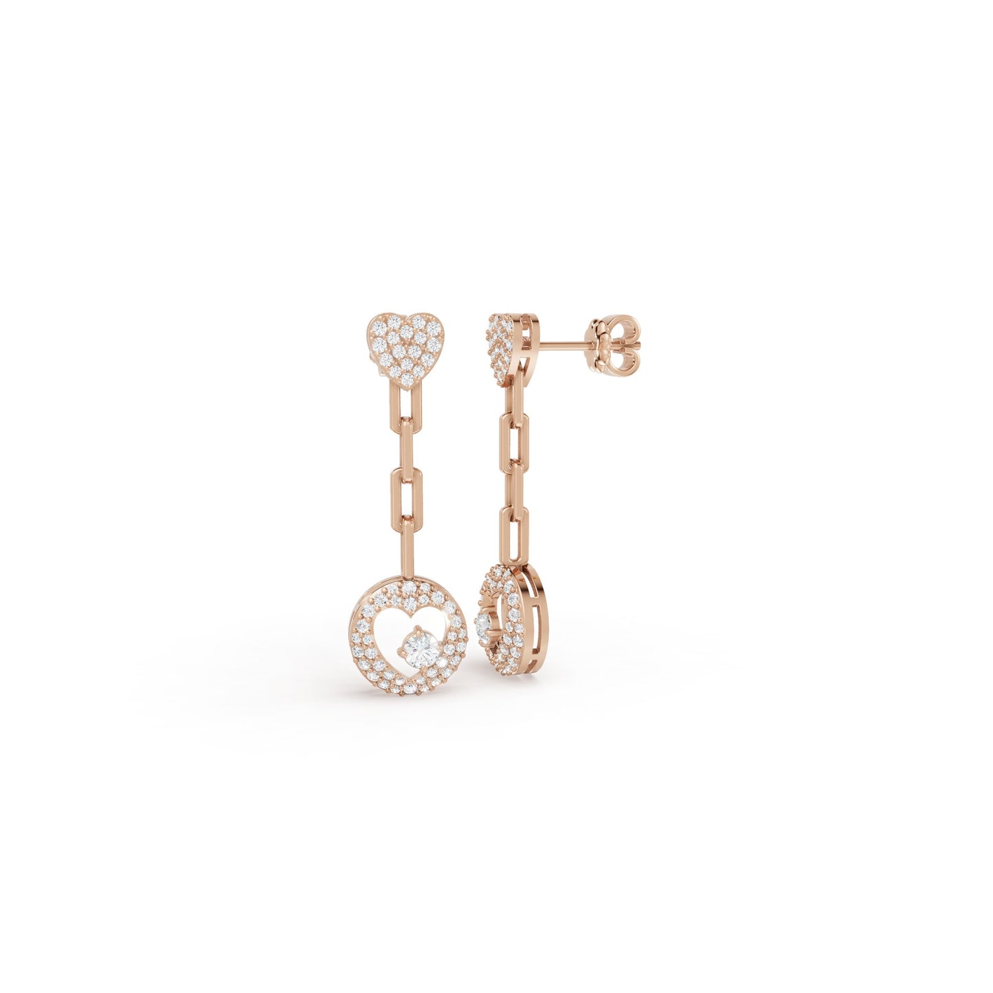 0.84 CTW 14K Plumb Gold Diamond Drop Earrings