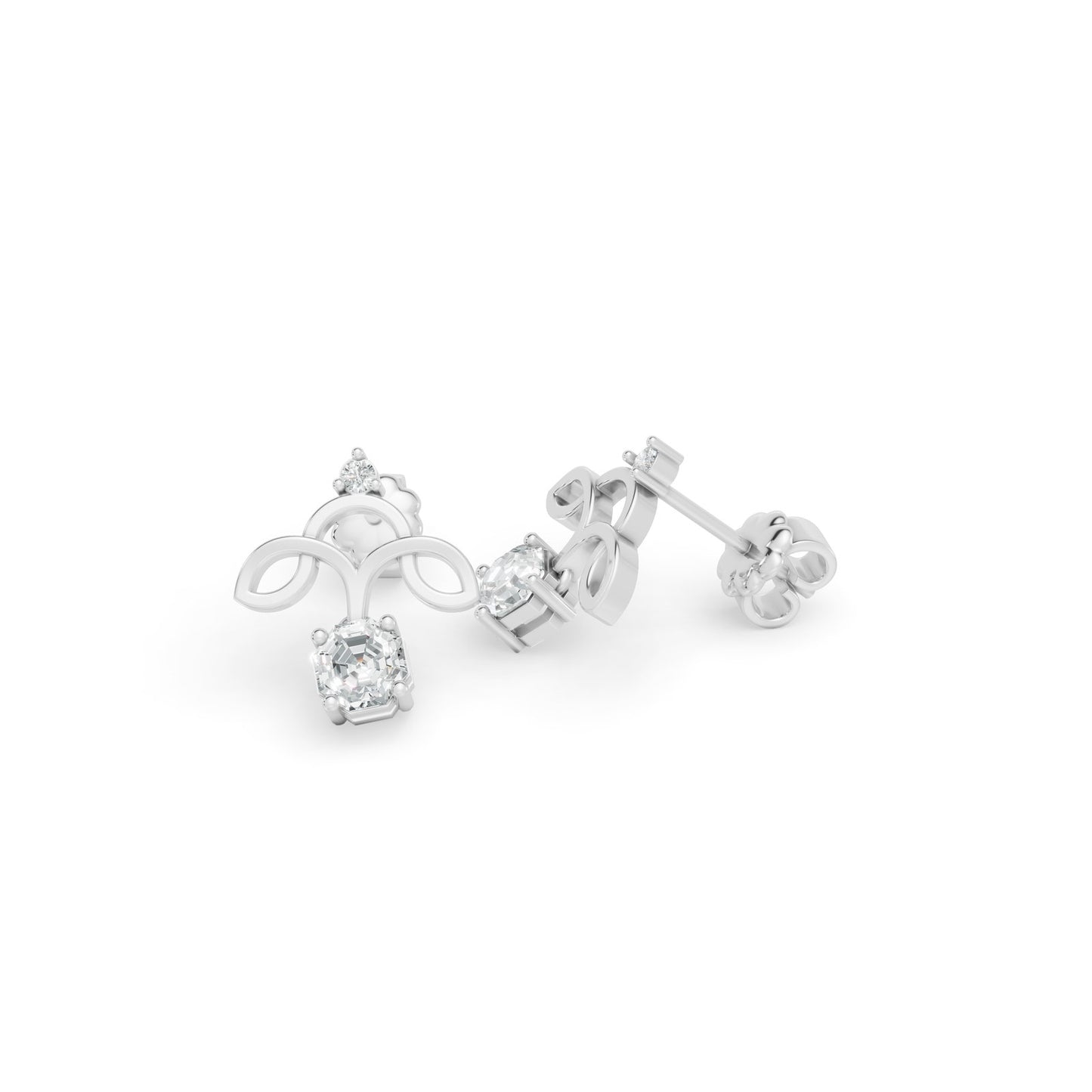 0.66 CTW 14K White Gold Diamond Stud Earrings