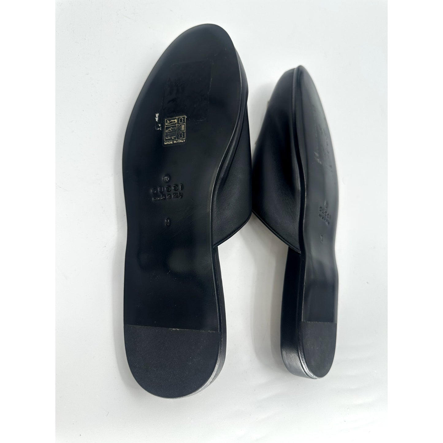 Gucci X NY Yankees Leather Logo Slip-On Slipper Mules