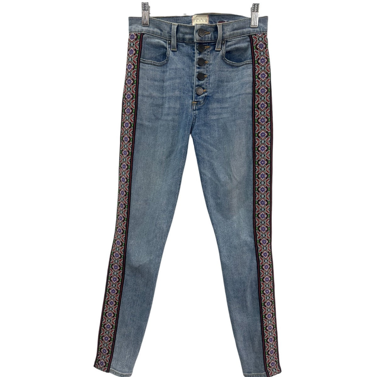 Alice + Olivia Cotton High-Rise Skinny Jeans