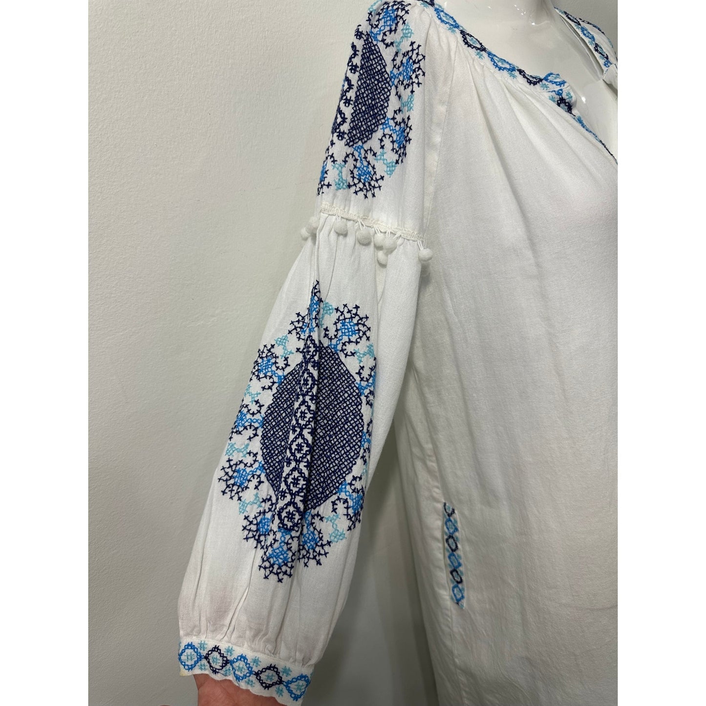 Melissa Odabash Ally Belted Embroidered Cotton-voile Midi Dress