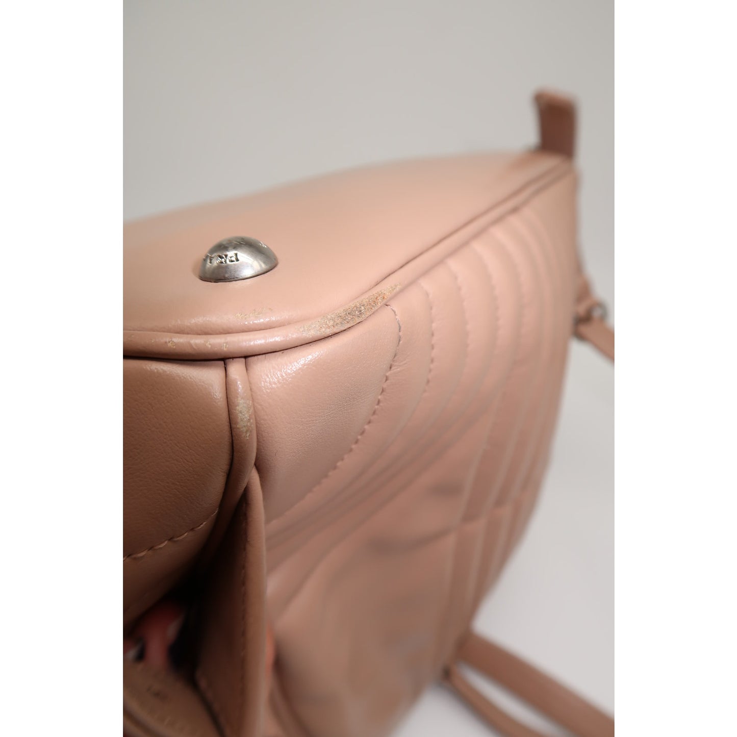 Prada Milano Diagramme Leather Logo Accent Zip-Around Backpack