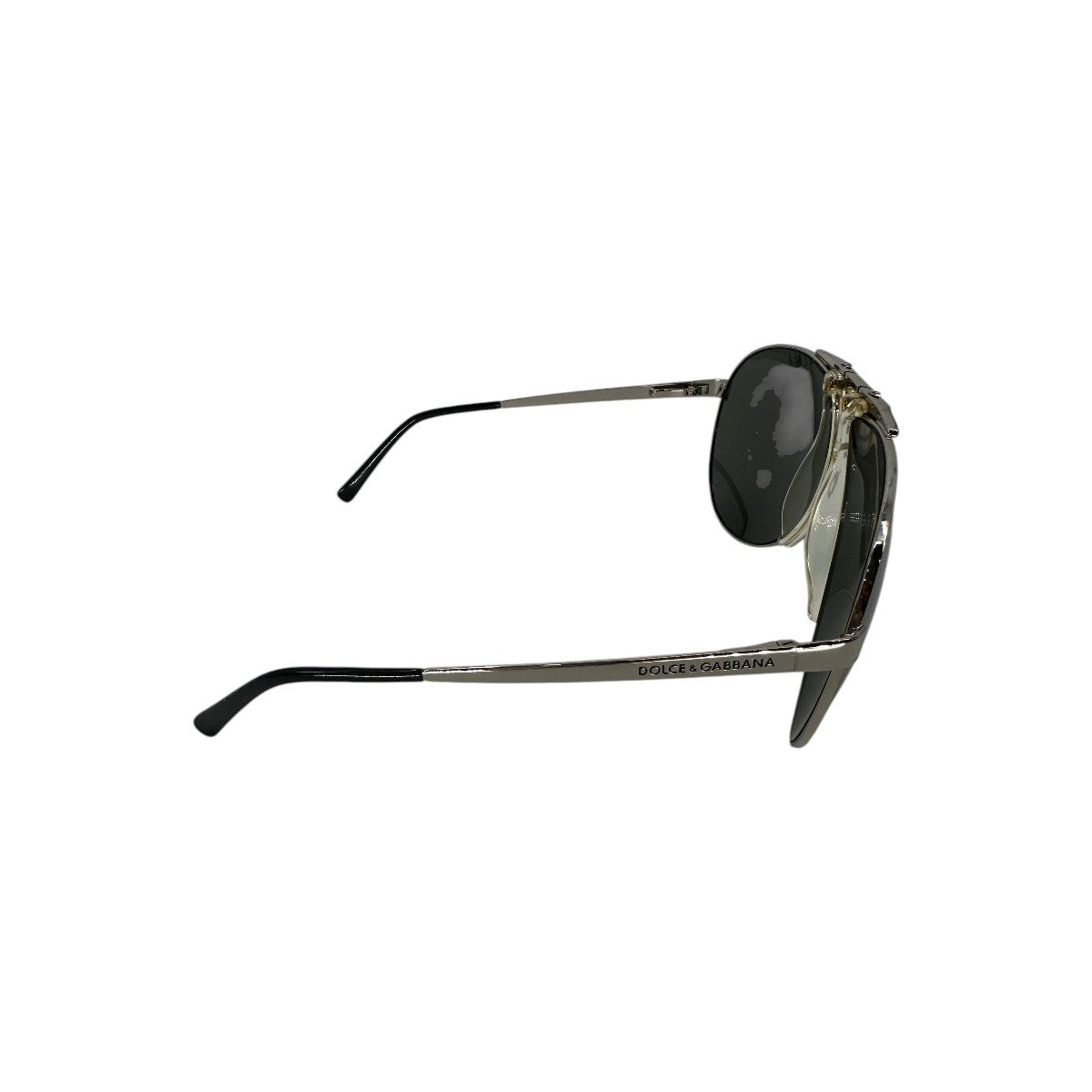 Dolce & Gabbana Vintage Y2K DG2029 Aviator Sunglasses Silver Black 63-14-130