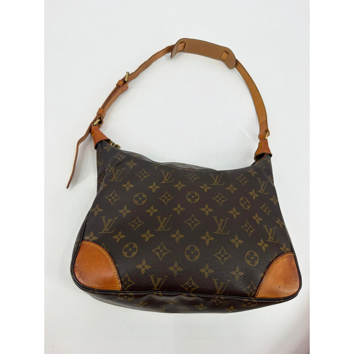 Louis Vuitton Monogram Odeon MM Shoulder Bag Brown Vachetta
