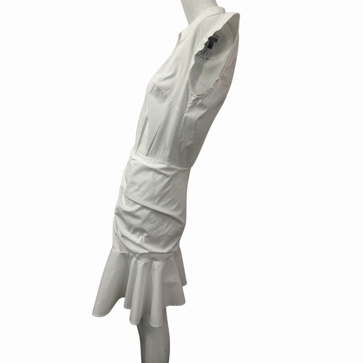 Veronica Beard Bell Ruched Button Front Shirt Mini Dress