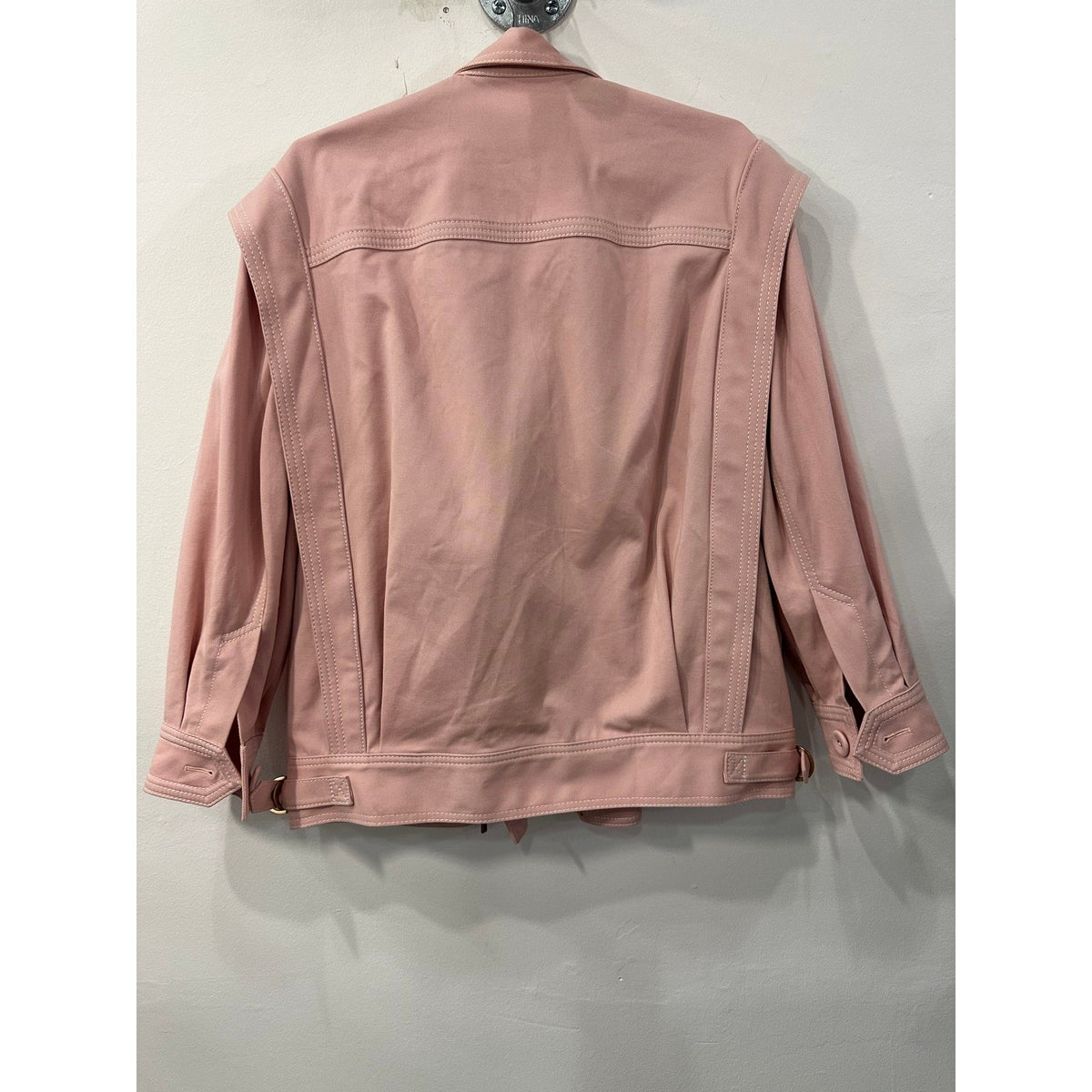 Zimmermann Pink Cotton-Blend Twill Wavelength Oversized Jacket Size 1