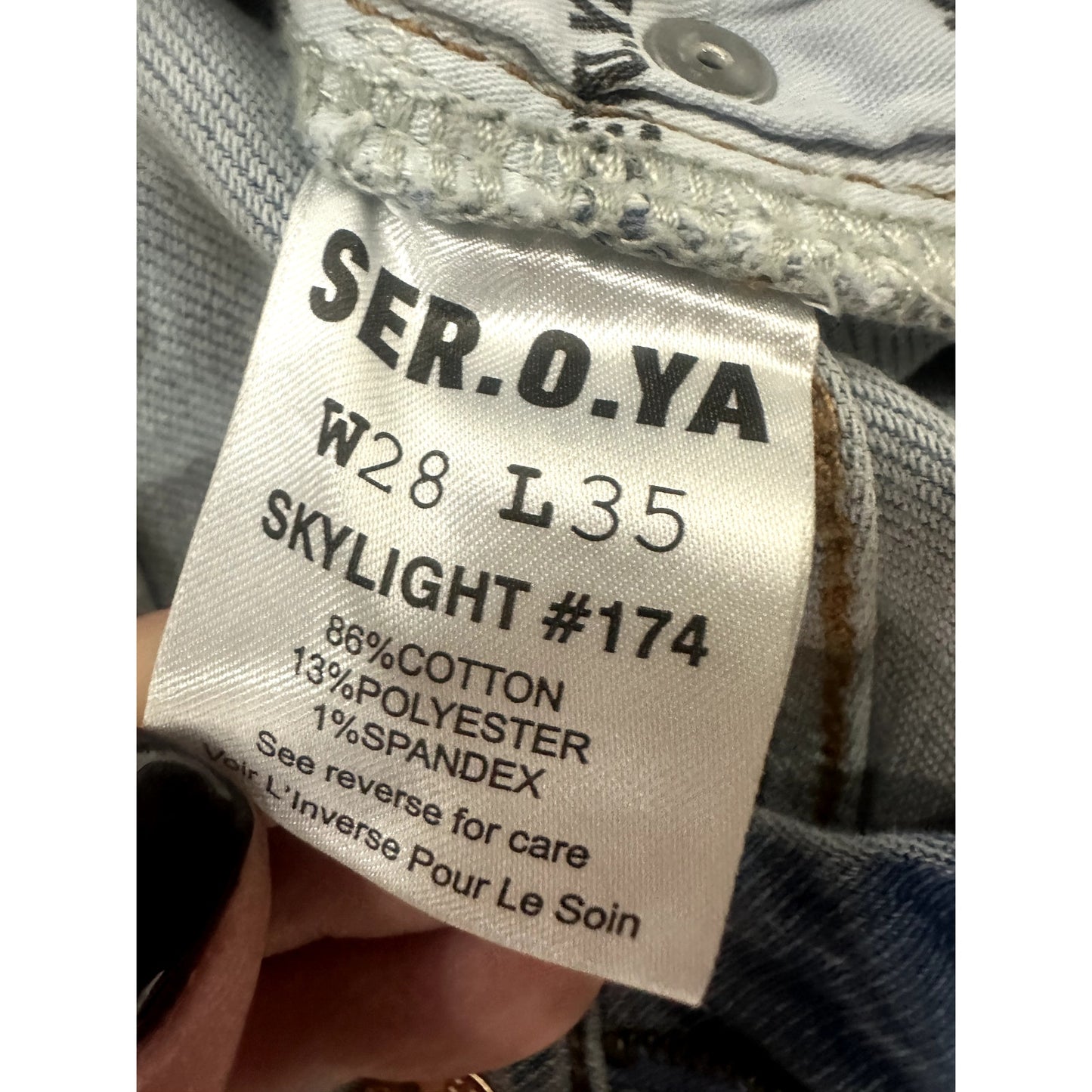 SER.O.YA Cotton Blend Denim Margot Boyfriend Jeans Blue Women's Size 28