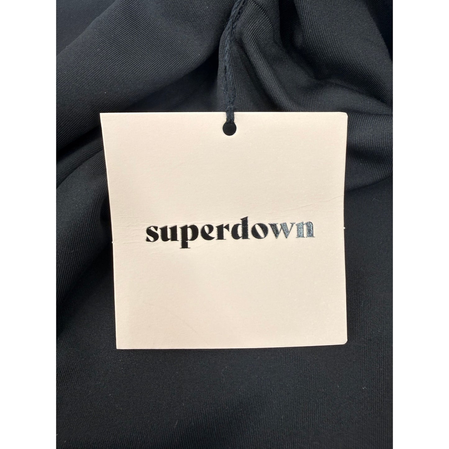 superdown Cher Black Off Shoulder Ruched Romper