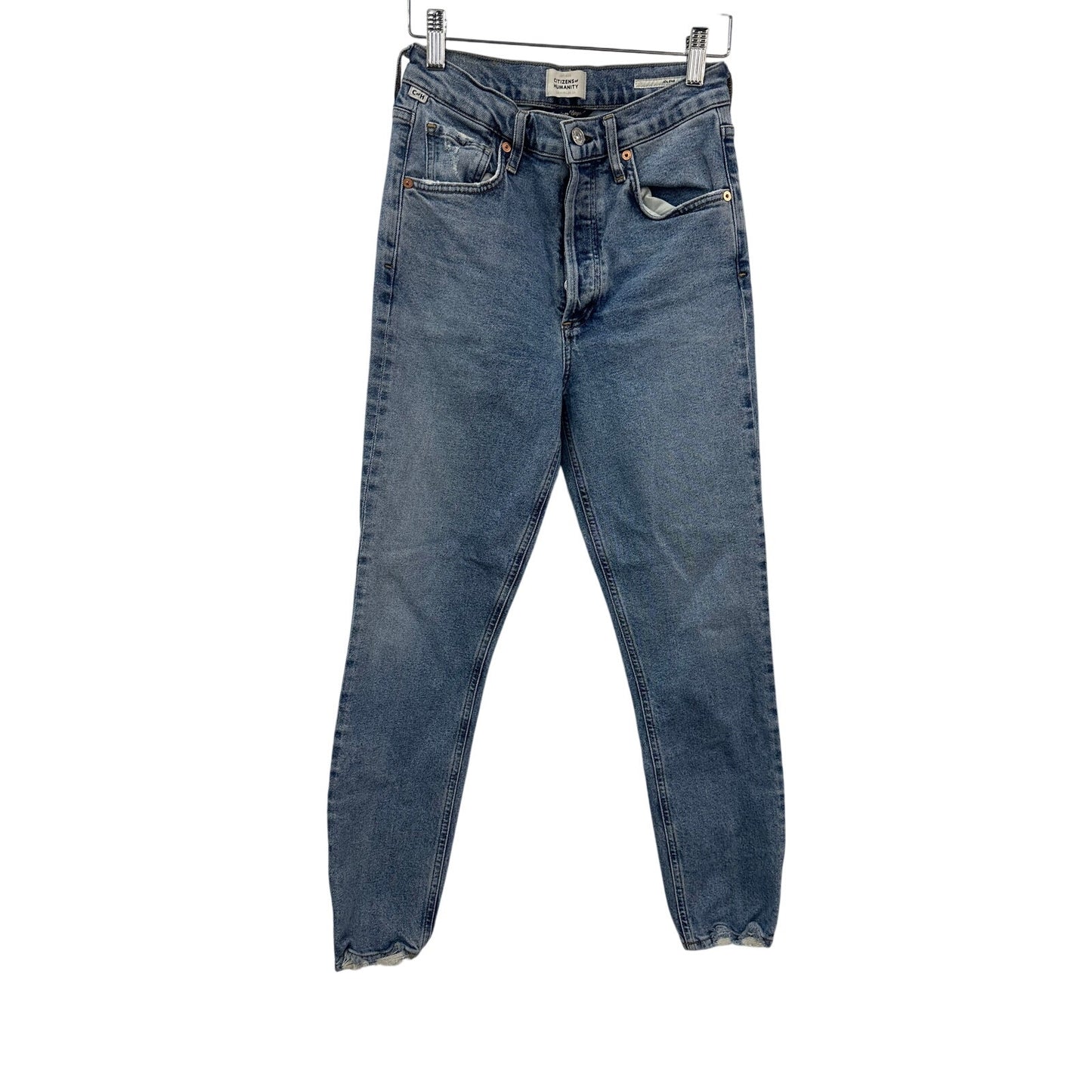 Citizens of Humanity Blue Cotton Jolene High Rise Vintage Slim Jeans