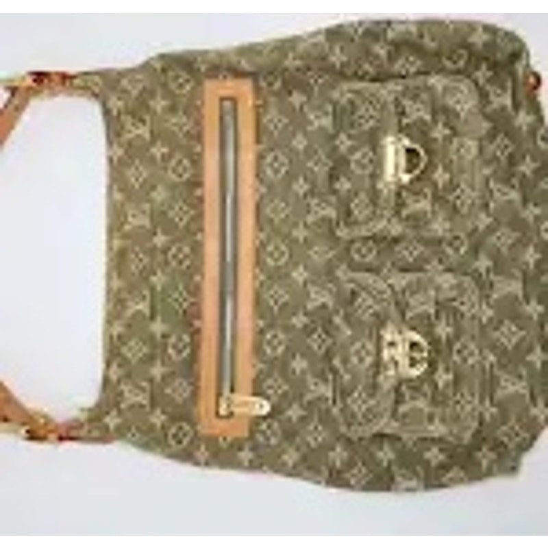 Louis Vuitton Denim Monogram GM Baggy Shoulder Bag Green