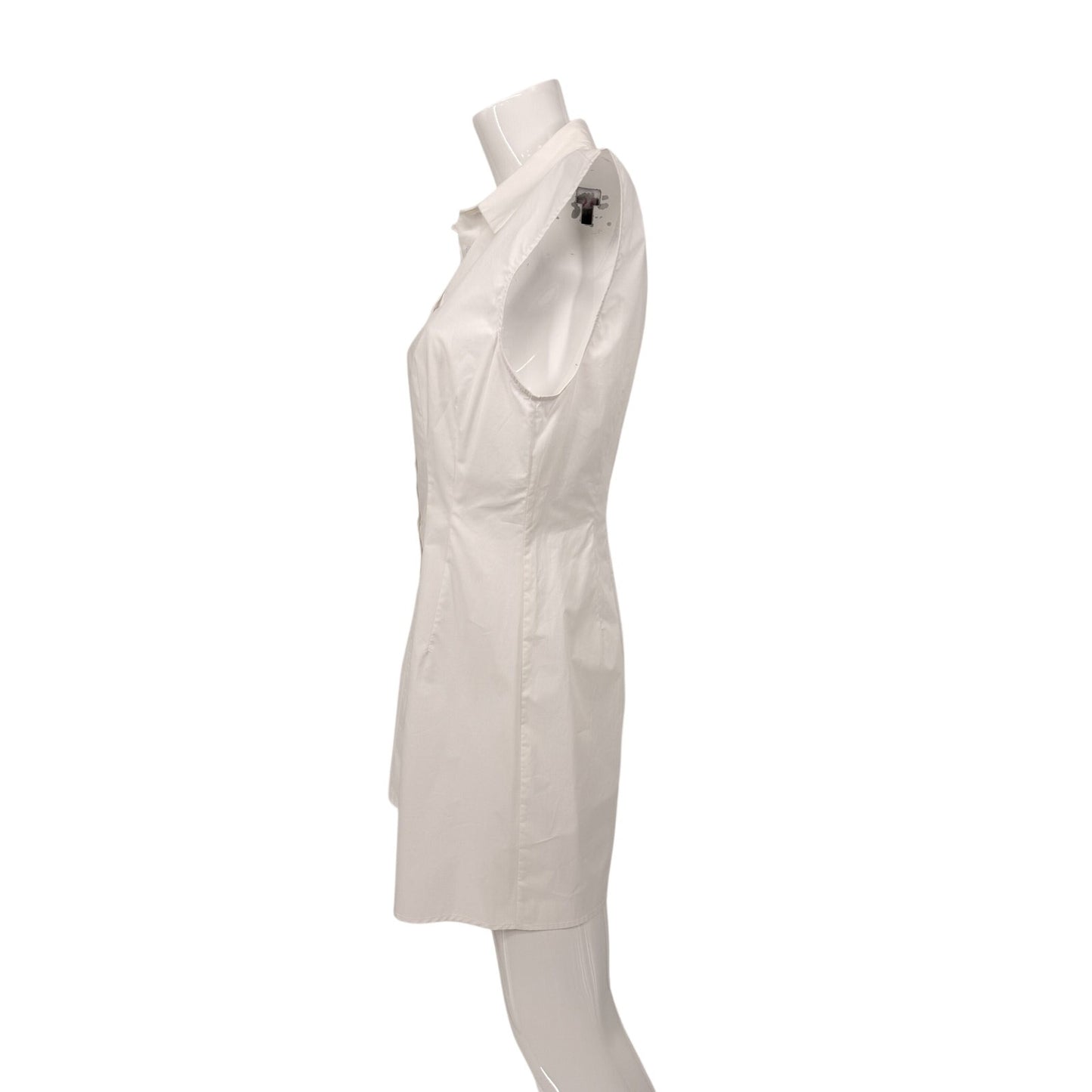 Imperial Afafiic Button Front Sleeveless Shirt Mini Dress White Size Medium