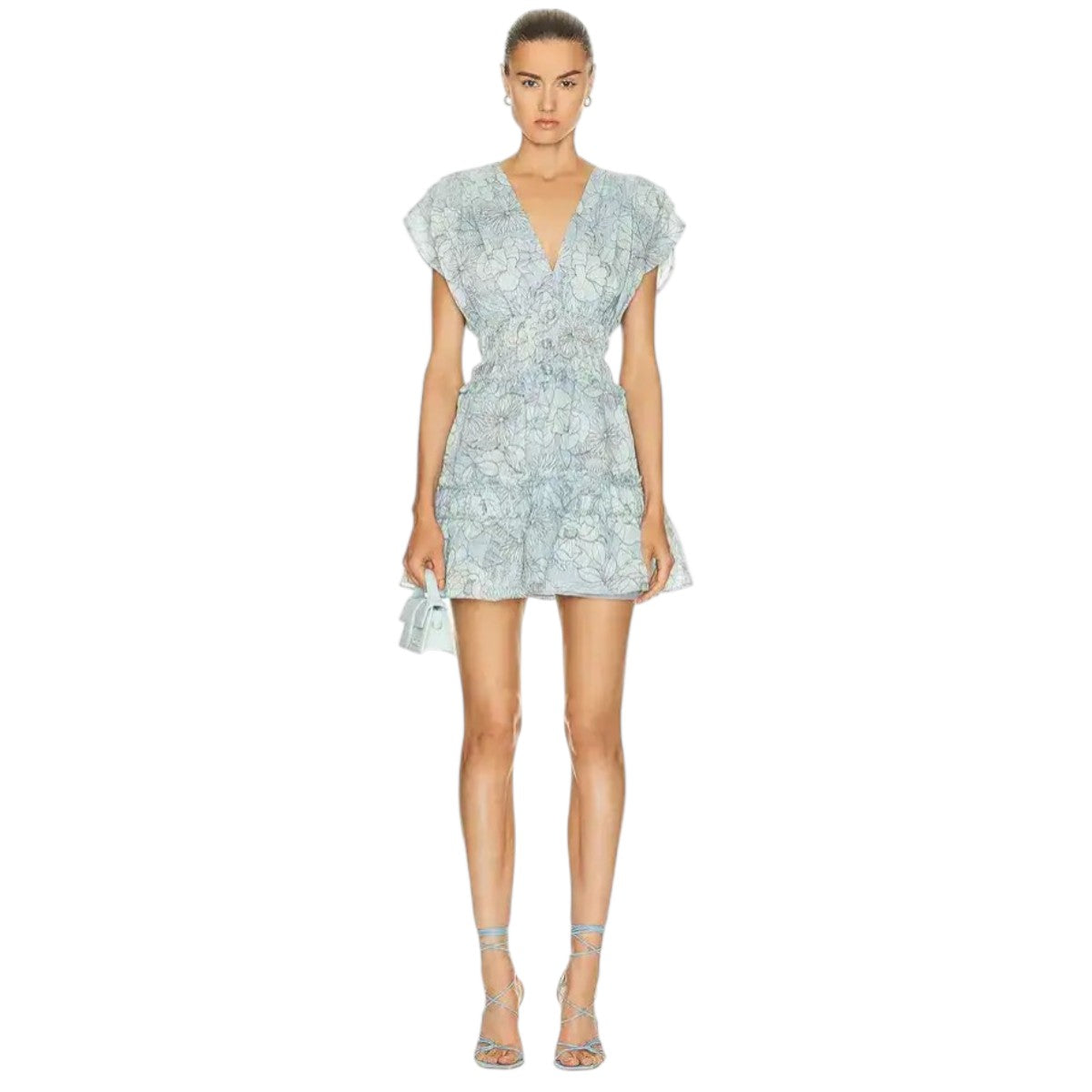 Alexis Floral Print Ruth V-Neck Midi Dress