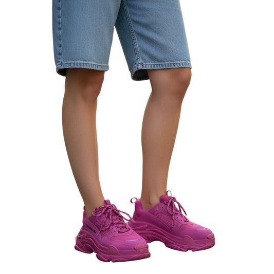 Balenciaga Vegan Leather Triple S Trainers Sneakers