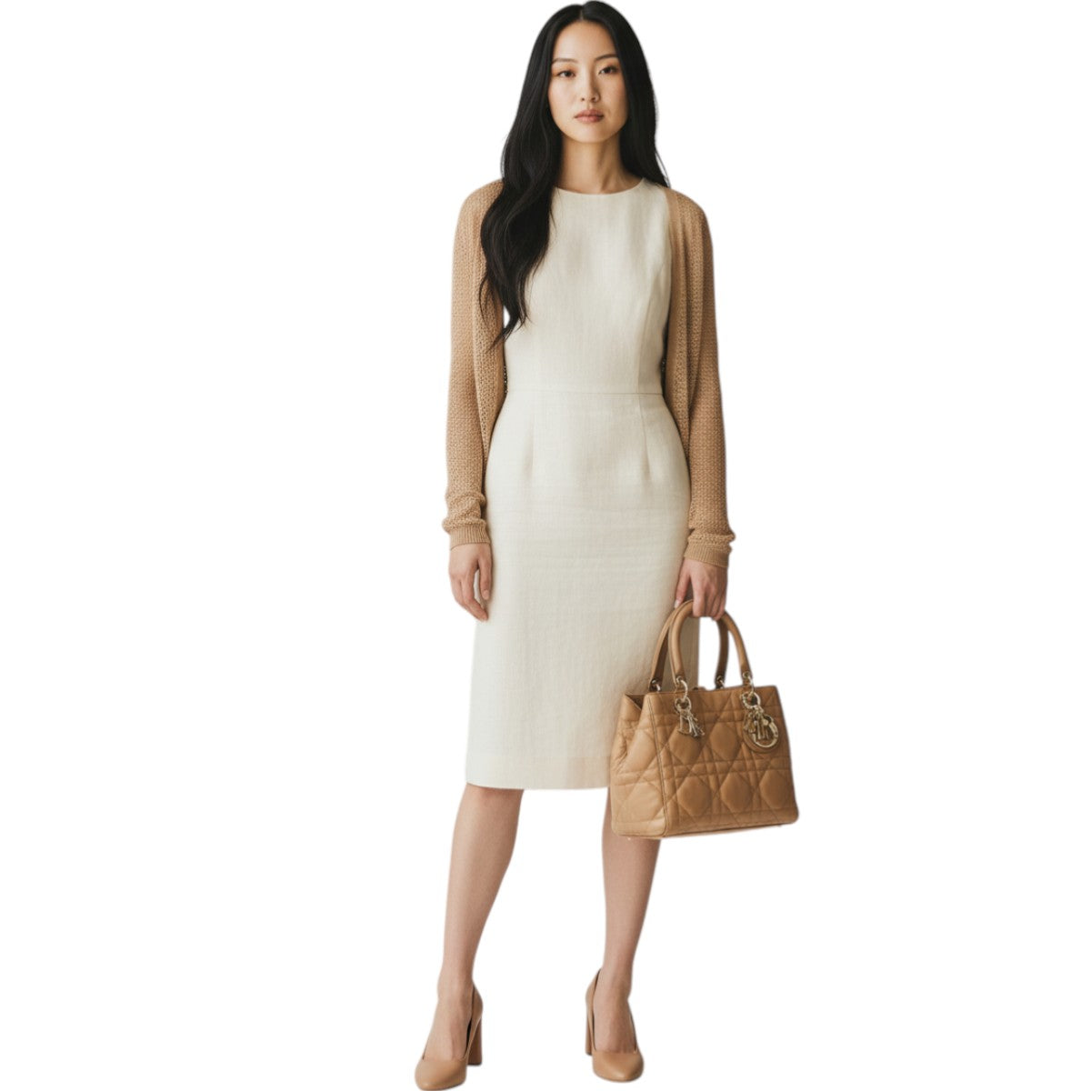 Christian Dior Leather Calfskin Macrocannage Toujours Bag