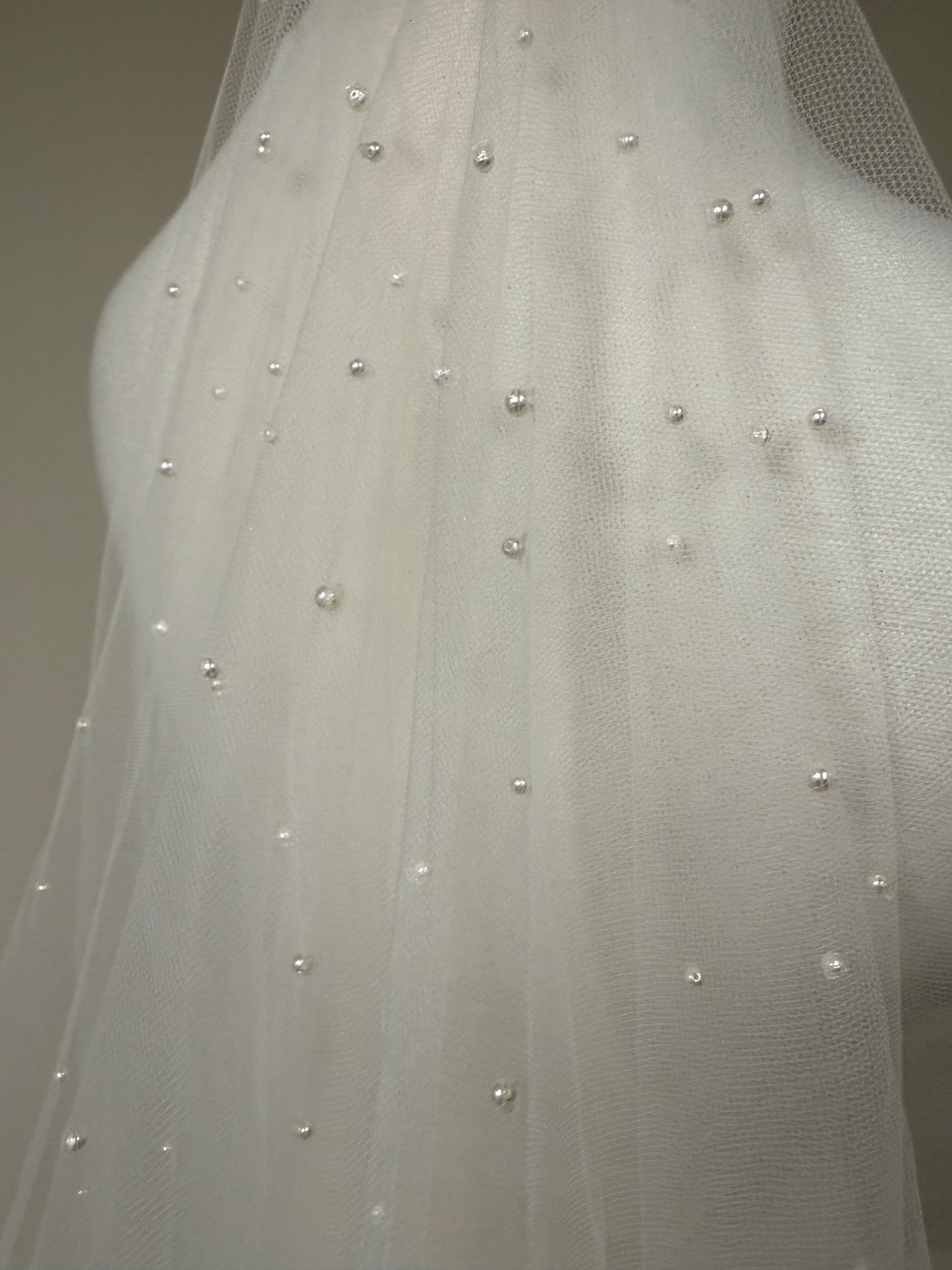 Pearl wedding veil