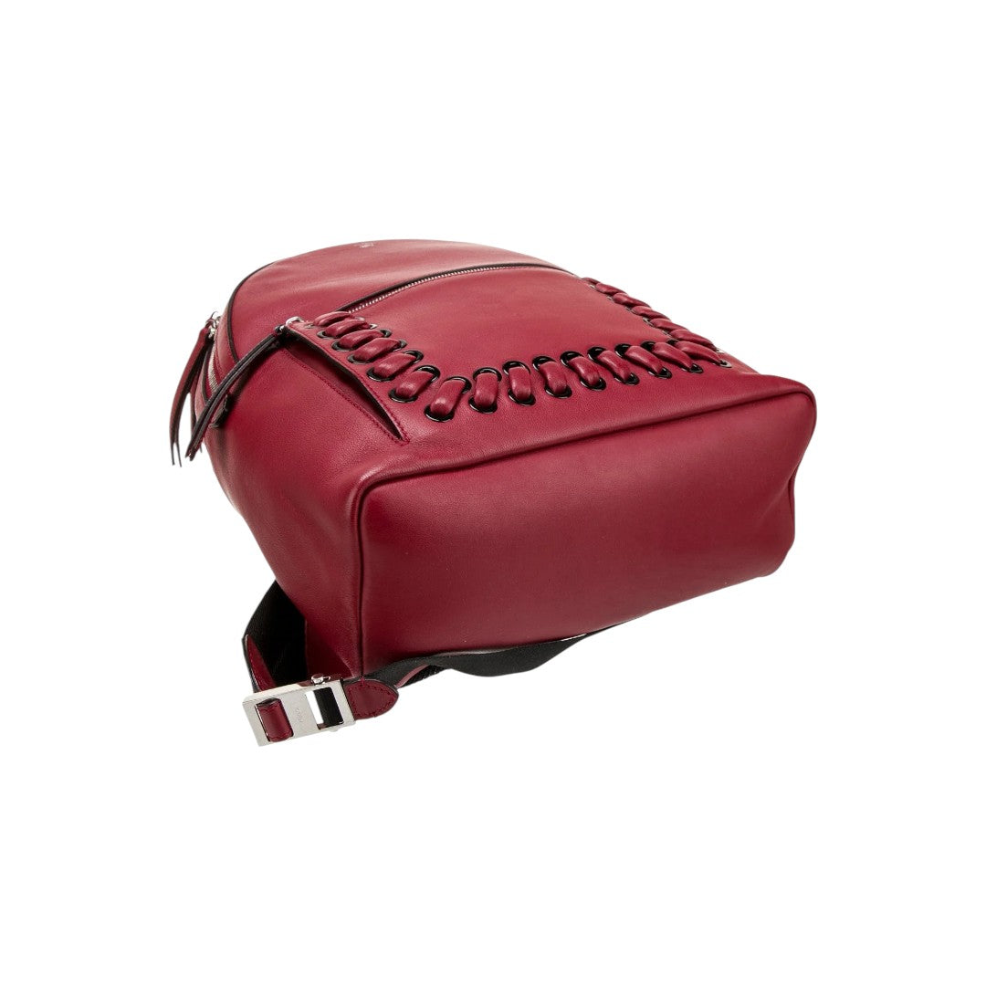 Fendi Leather Whipstitch Accent By The Way Medium Backpack Red