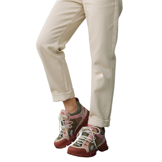 Gucci Leather Flashtrek Mid Rise Trainer Sneakers