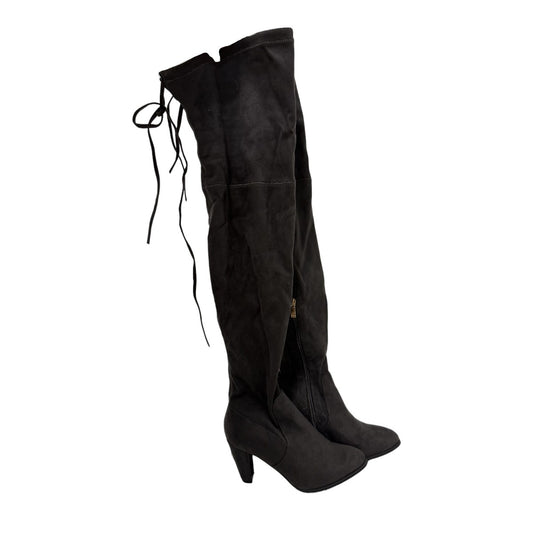 Catherine Malandrino Black Sorcha Over The Knee Pointed Toe Heel Boots