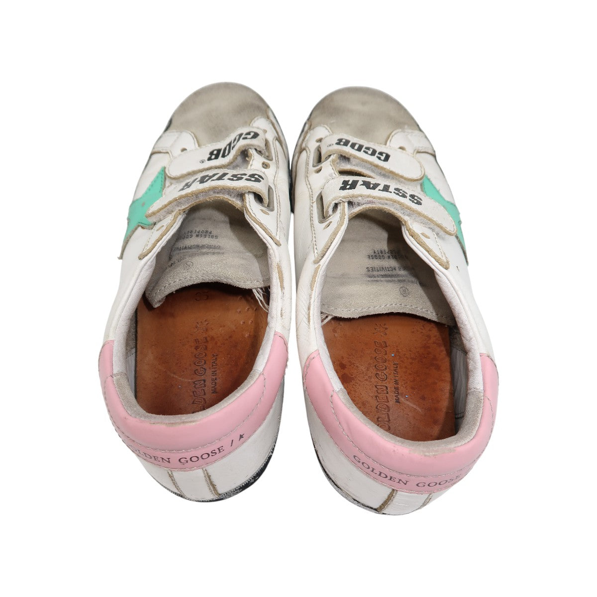 Golden Goose White Leather Superstar Old School Sneakers