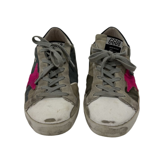 Golden Goose Fuchsia Star Camo Suede Superstar Canvas Sneakers