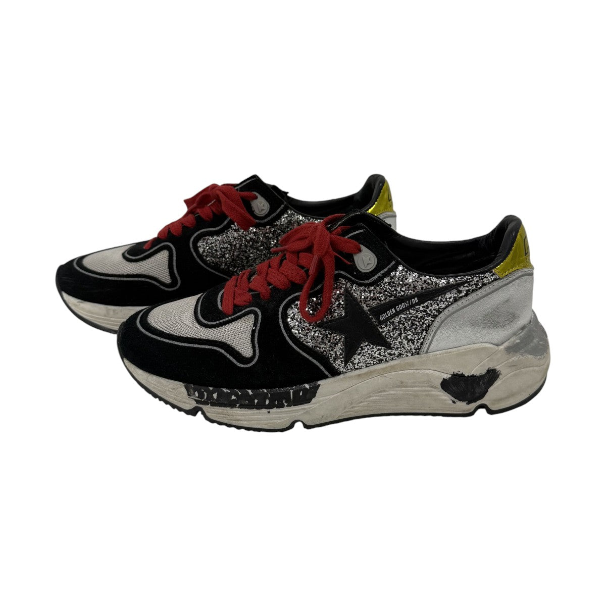 Golden Goose Multicolor Running Sole Mixed-Media Lace-up Sneakers