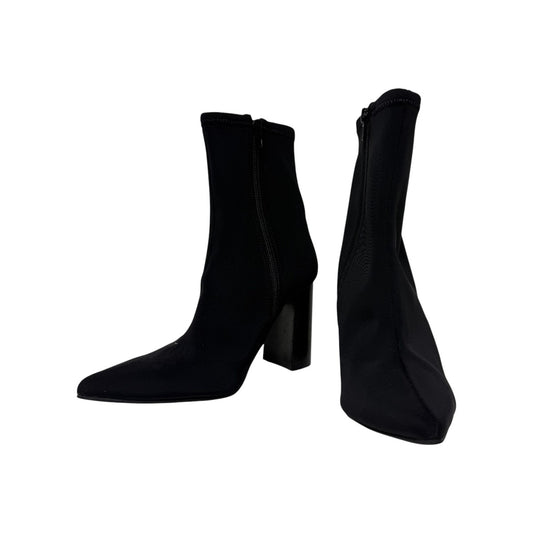 Jeffrey Campbell Siren Black Pointed Toe Block Heel Ankle Boots