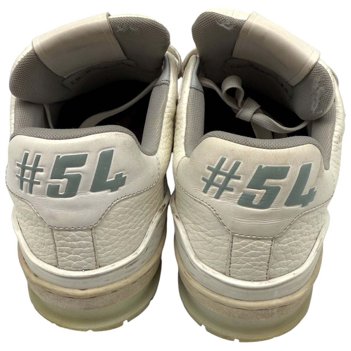 Louis Vuitton White Leather Lace Up LV Trainer Sneaker
