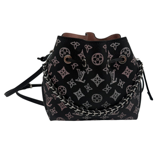 Louis Vuitton Leather LV Monogram Mahina Flight Mode Bella Bag Black Pink