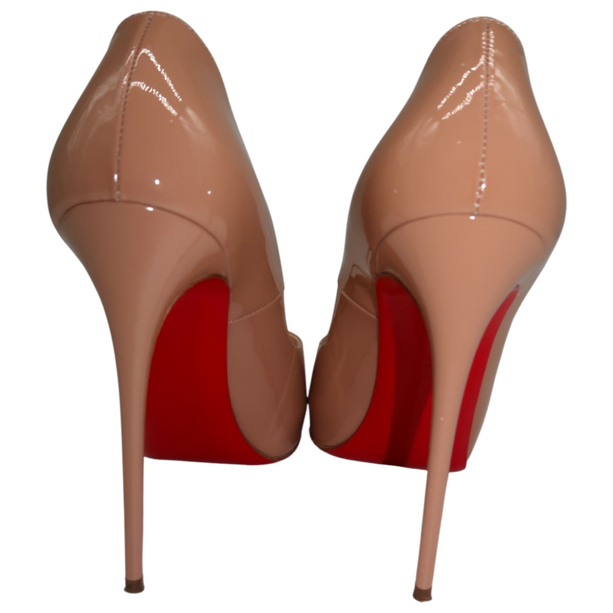 Christian Louboutin Nude Patent Leather New Very Prive Platform Pumps