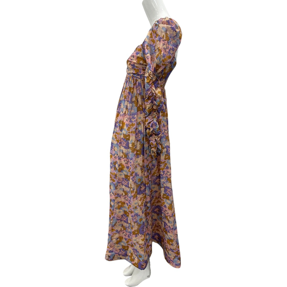 Zimmermann Cotton Floral Print Twist Front Midi Dress Women's