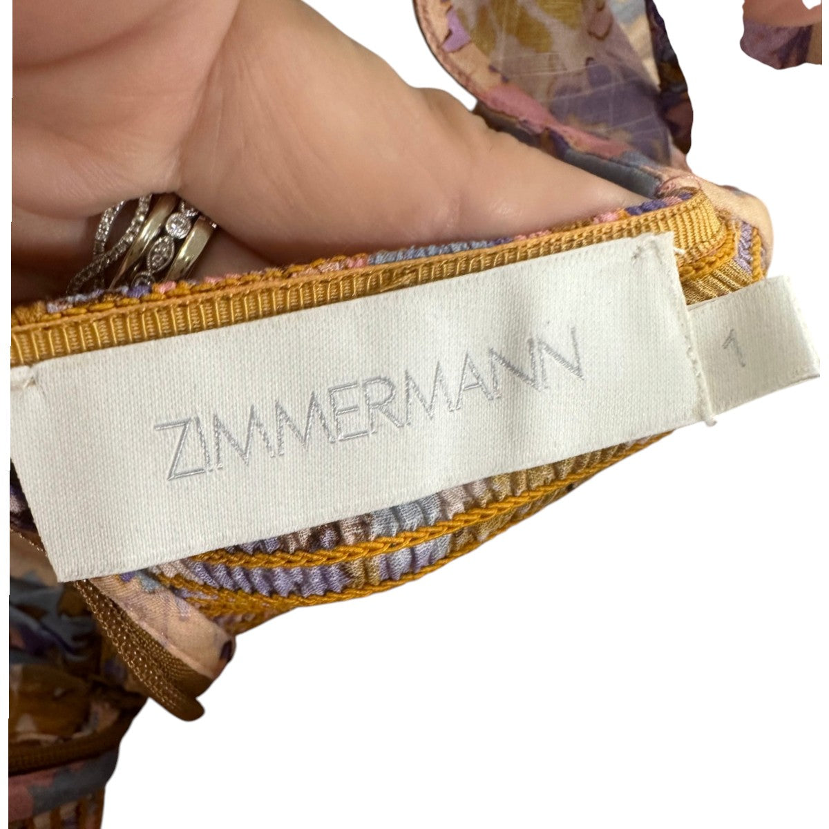 Zimmermann Cotton Floral Print Twist Front Midi Dress Women's
