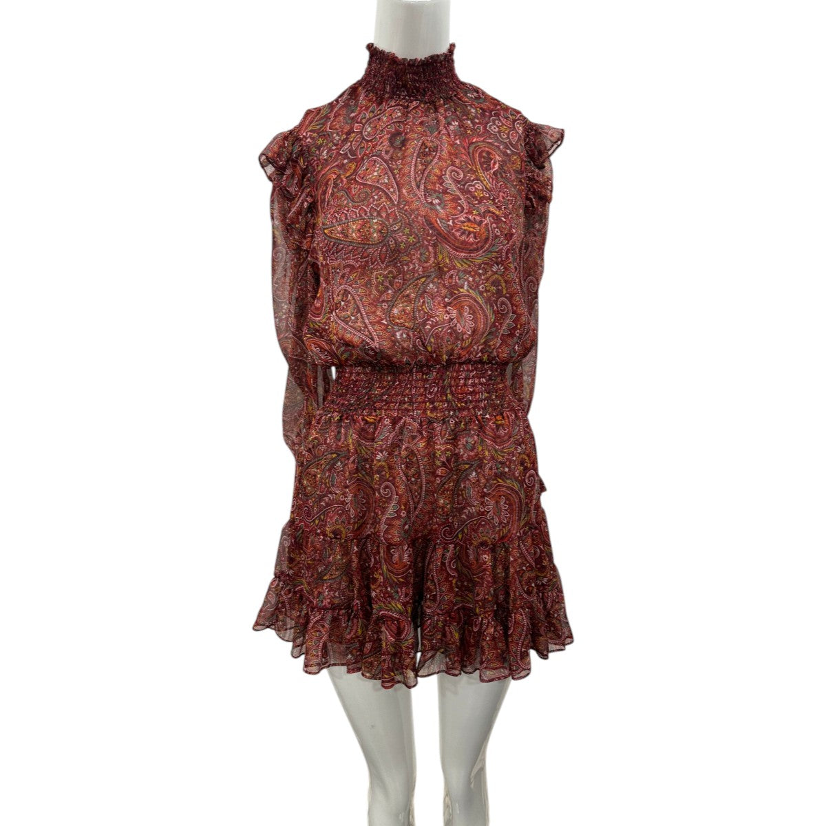 Misa Los Angeles Gianna Paisley Print Smocked Mini Dress Women's