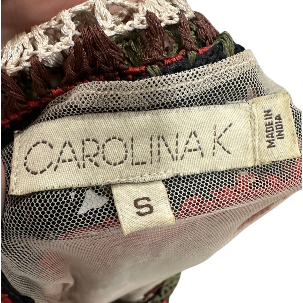 Carolina K Silk Blend Crochet Pleated Maxi Dress Women's