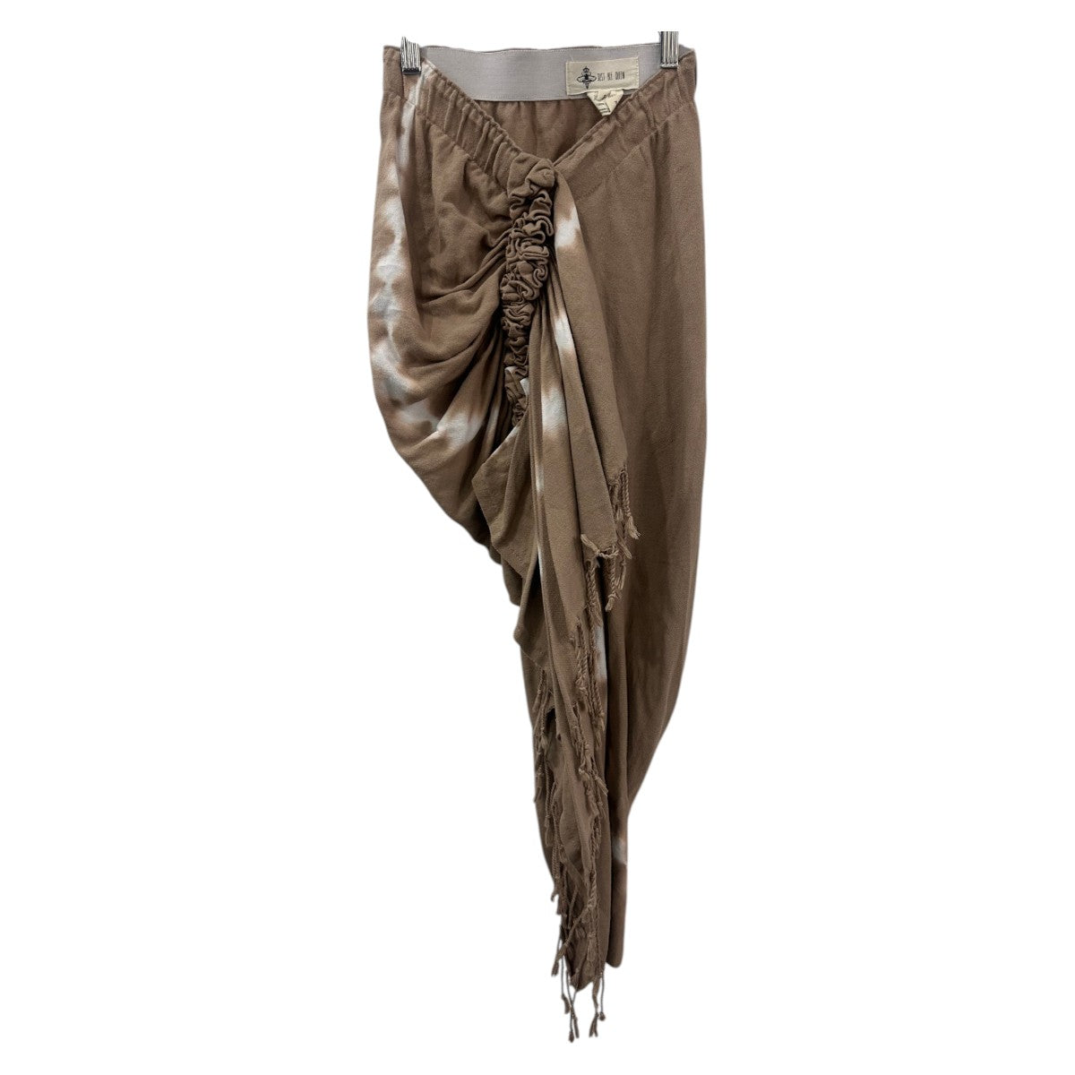 Just Bee Queen Brown Cotton Ruffle Accent High-Low Midi Skirt  Women's