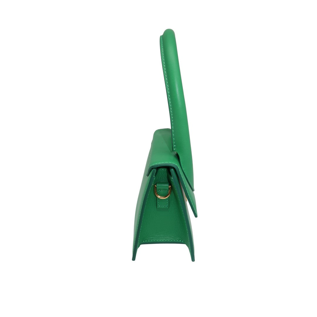 Jacquemus Green Leather Le Chiquito Moyen Top Handle Tote Bag