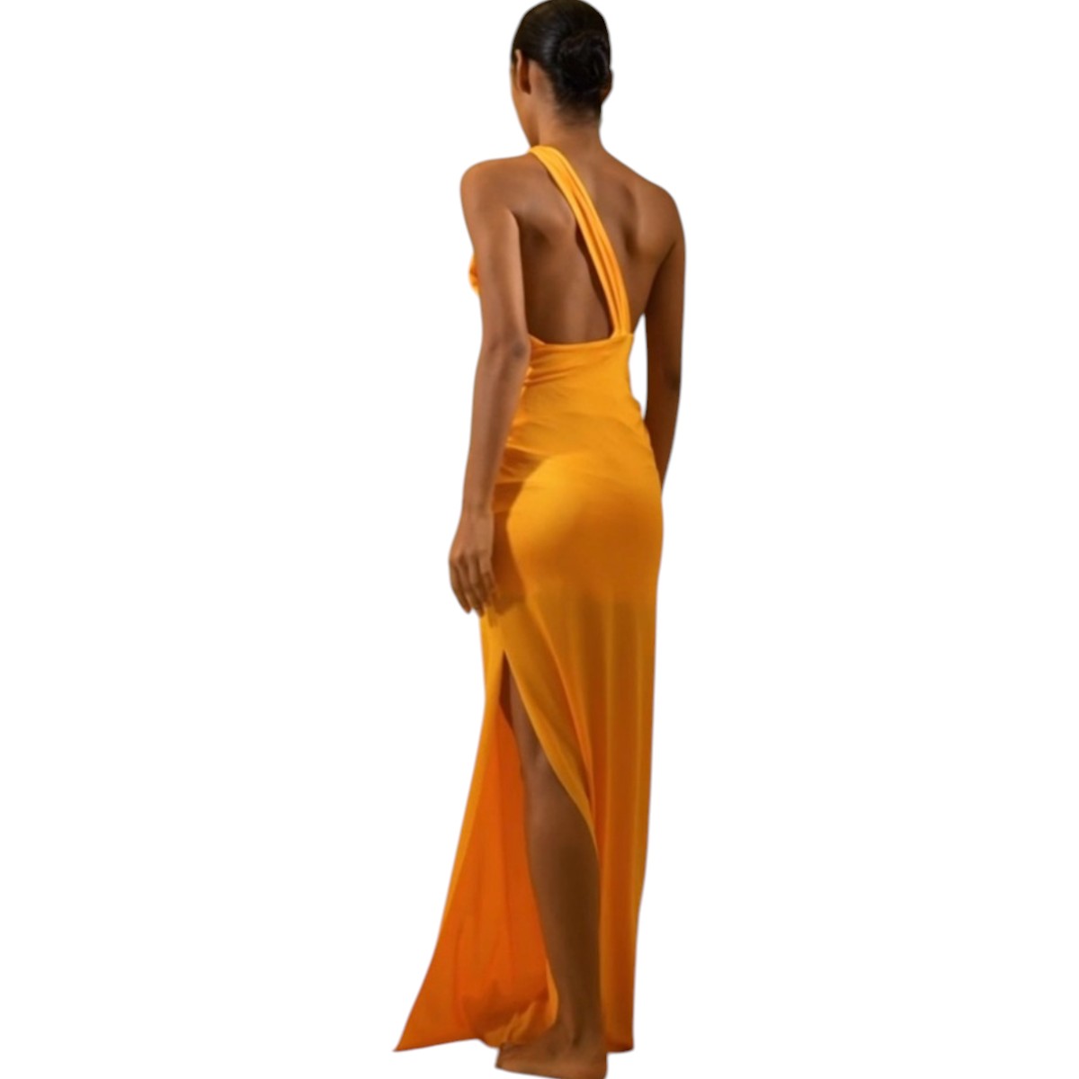 NWT Baobab Nylon Blend Lola Maxi Evening Dress Yellow Women's Size M