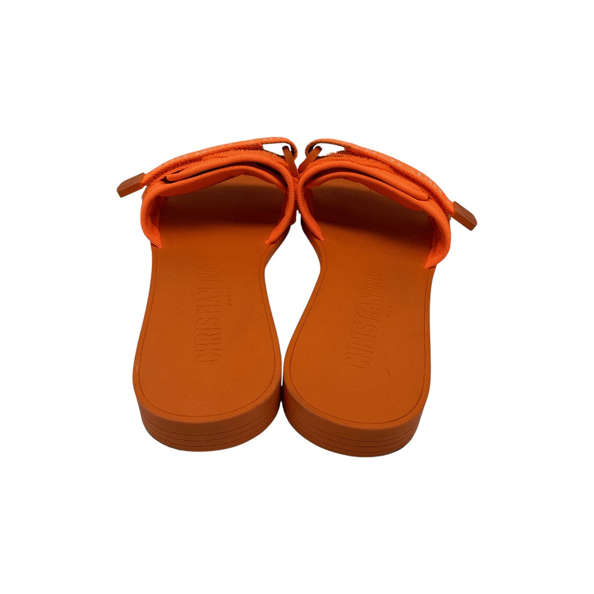 Christian Dior Orange Fluo Technical Stretch Fabric Diorevolution Slides