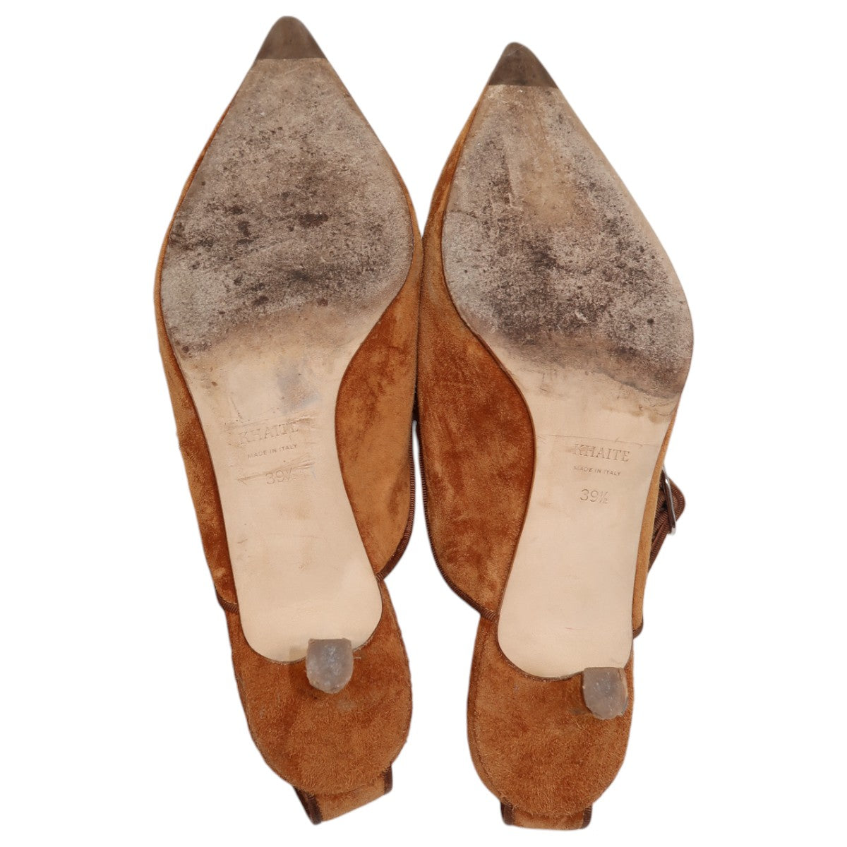 Khaite Brown Suede Grosgrain Trimmed Pointed Toe Pumps