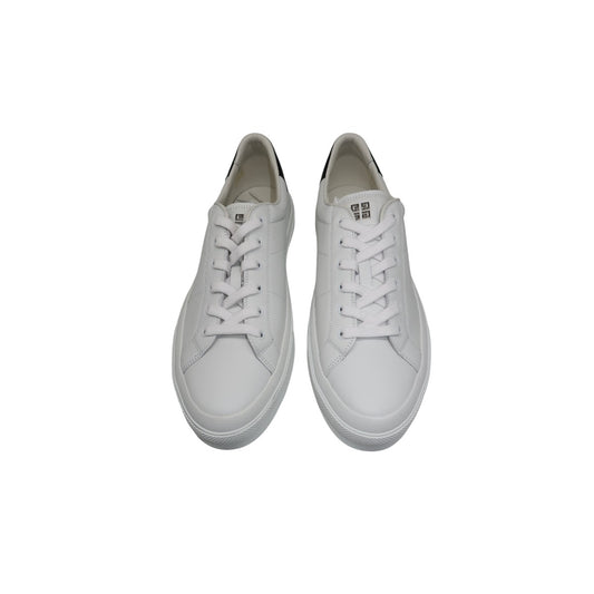 Givenchy White Calf Leather City Sports Lace-Up Low Top Sneakers