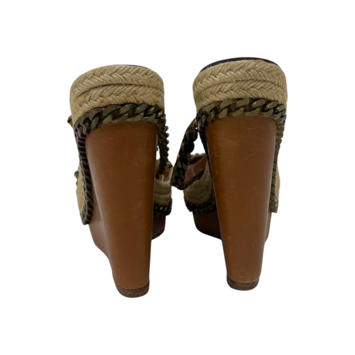 Christian Louboutin Brown Leather Espadrille Macarena 120 Wedges