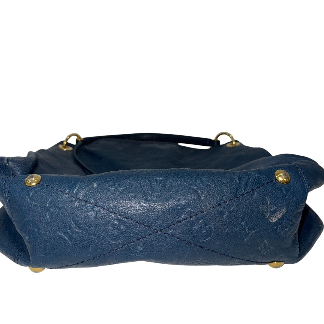 Louis Vuitton Monogram Empreinte Leather Artsy MM Hobo Tote Bag Blue