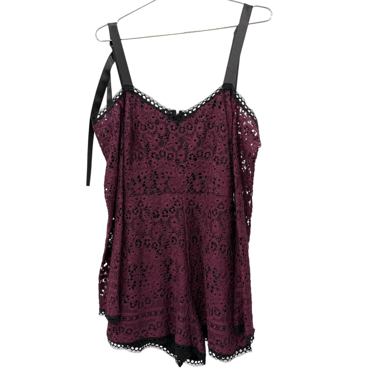 NWT Alexis Krysten Lace Floral Cold-Shoulder Tie Peplum Top Burgundy Size XS