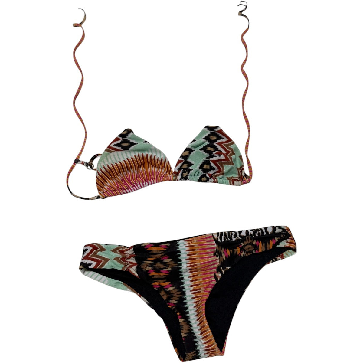 L Space Multicolor Wild & Free Triangle Reversible Bikini Top & Bottom