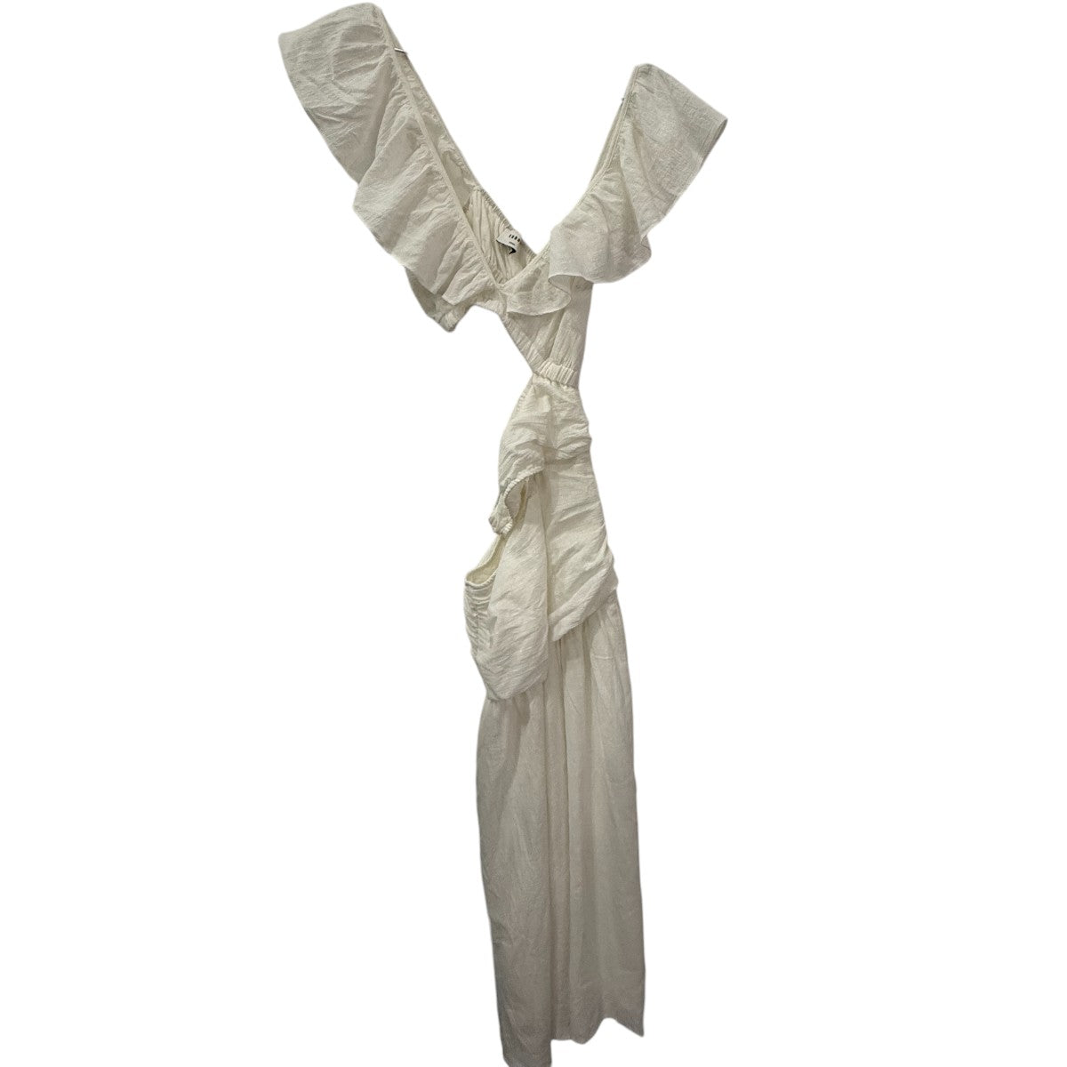 Suboo Daydreamer White Cut Out Sleeveless Ruffle Midi Dress